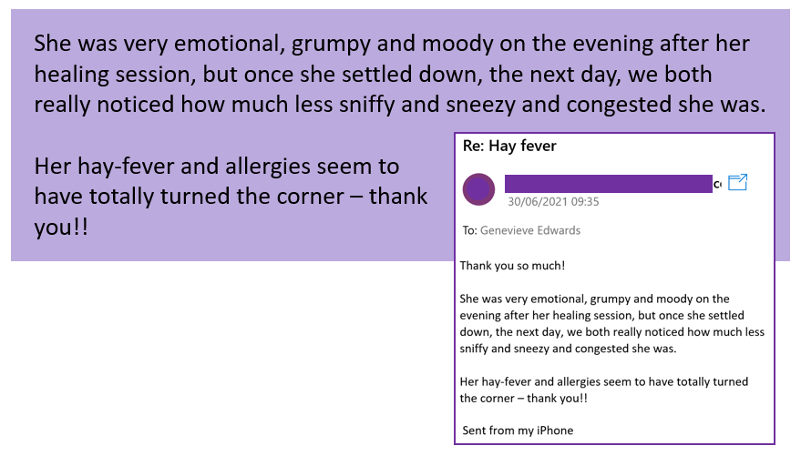 Allergies and hayfever Feedback 1a
